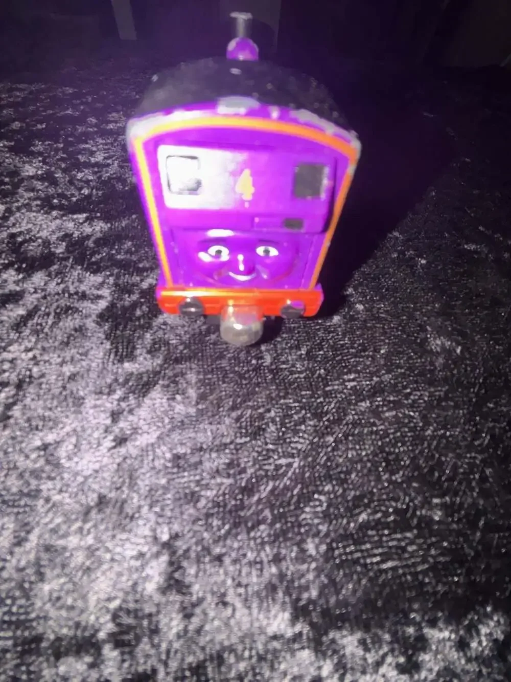 Thomas & Friends Take-n-Play Culdee #4 Purple Diecast Metal Train Engine
